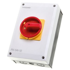 Timeguard IS4N-100 Weathersafe 4P Isolator Rotary IP65 Switch 100A