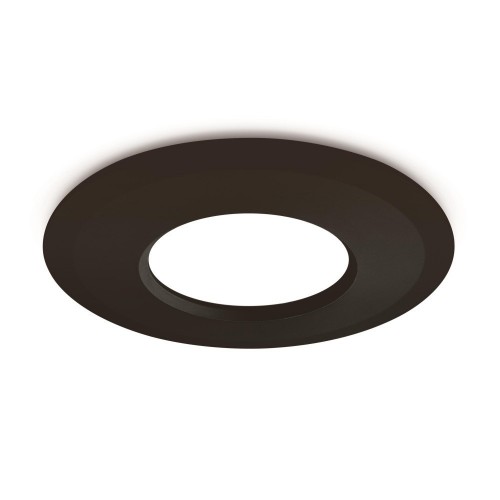 JCC Lighting JC1006/BLK Black Die-Cast Aluminium Round Bezel For V50 Fire-Rated LED Downlights Dia Ø: 84mm