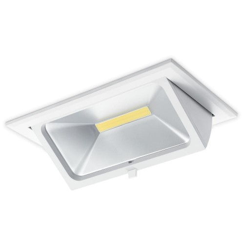JCC Lighting JC47440WH Starscoop Linear White Rectangular LED Wall Wash Light With Glass Diffuser, 120° Beam Angle & Neutral White 4000K LEDs IP20 40W