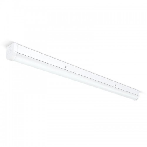 JCC Lighting JC100005 Skypack QR White Emergency 4ft Single LED High Output Batten With Neutral White 4000K LEDs & Quick Release Opal Diffuser IP20 32W