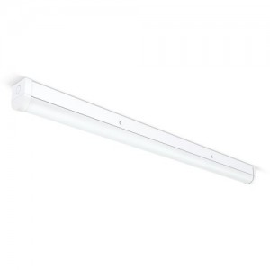 JCC Lighting JC71741 Skypack Quick Release White 4ft Single LED Batten With Frosted Diffuser, Release Buttons & Neutral White 4000K LEDs IP20 23W