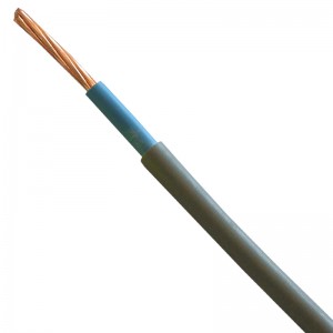 6181YH10BLUGRYB BASEC Approved 6181Y Grey Double Insulated Single Blue Core Surface Wiring Cable 10mm 50m Reel