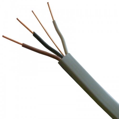 6243YH15GREYC BASEC Approved 6243Y Grey 3 Core & Earth Cable 1.5mm 100m Reel