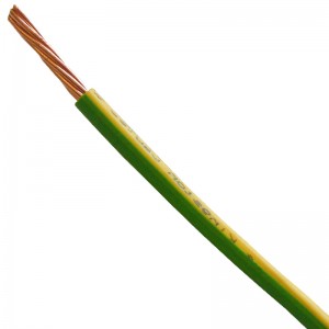 6491X10GYA BASEC Approved 6491X Green/Yellow Single Core Insulated Conduit Wiring Cable 10mm (priced per metre)