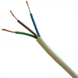 3183Y75WHIC BASEC Approved 3183Y White 3 Core PVC Insulated & Sheathed Circular Flexible Cable 0.75mm 100m Reel