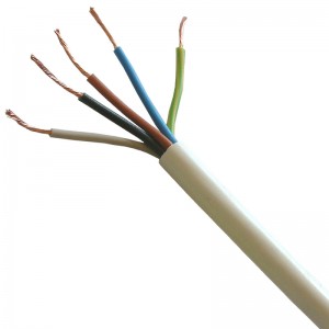 3185Y75WHIC BASEC Approved 3185Y White 5 Core PVC Insulated & Sheathed Circular Flexible Cable 0.75mm 100m Reel
