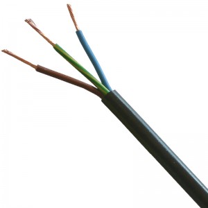 3183Y75BLKC BASEC Approved 3183Y Black 3 Core PVC Insulated & Sheathed Circular Flexible Cable 0.75mm 100m Reel
