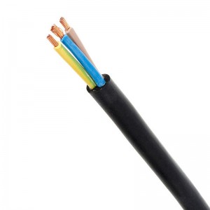 HO7RNF4X3A H07RN-F Black 3 Core Circular Rubber Insulated Oil Resistant & Flame Retardent Flexible Cable 4.0mm (priced per metre)
