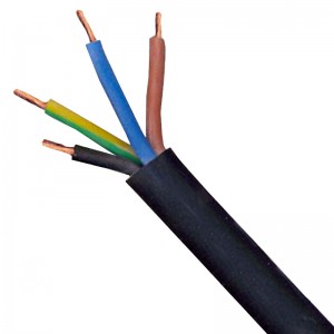 HO7RNF25X4A H07RN-F Black 4 Core Circular Rubber Insulated Oil Resistant & Flame Retardent Flexible Cable 2.5mm (priced per metre)