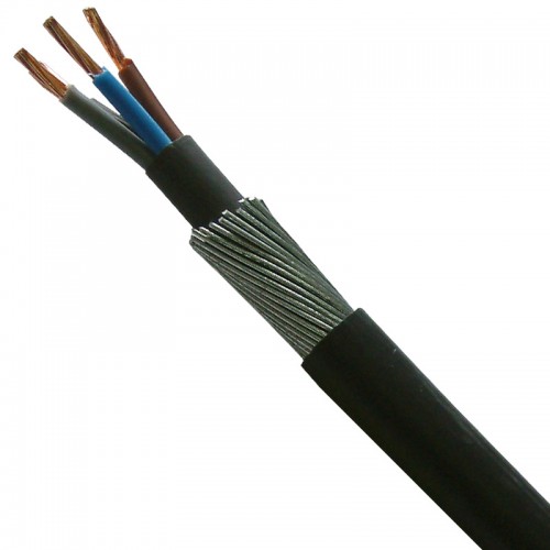 6944LSH6A BASEC Approved 6944B Black 4 Core LSF Steel Wire Armoured Cable 6.0mm (priced per metre)