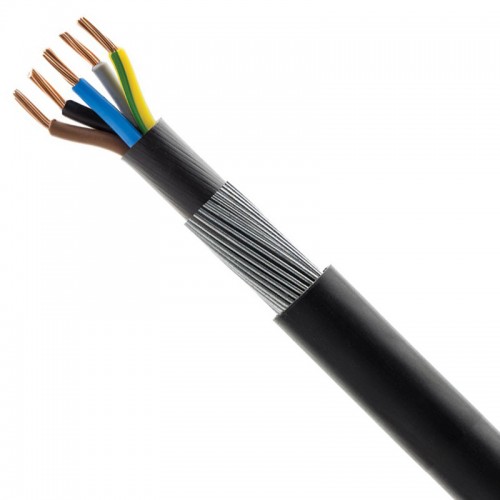 6945LSH25A BASEC Approved 6945X Black 5 Core LSF Steel Wire Armoured Cable 2.5mm (priced per metre)