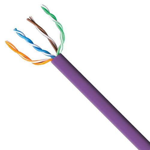 AV5ELSFVIO Violet UTP CATEGORY 5e Enhanced Solid Copper Low Smoke + Fumes (LSF) Data Networking Cable 305m Box