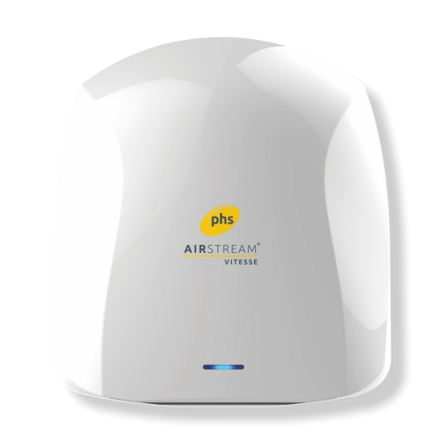 Warner Howard 091203PR Airstream Vitesse White Automatic Low Energy Hand Dryer With 11.2 Second Drying & Antibacterial Surface Protection IP24 1.1kW Warner Howard 091203PR Airstream Vitesse White Automatic Low Energy Hand Dryer With 11.2 Second Drying & Antibacterial Surface Protection IP24 1.1kW