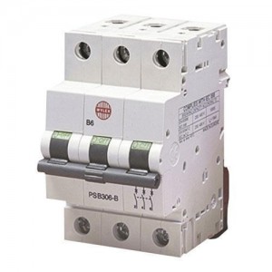 Wylex PSB306-C PSB Range 3 Module Triple Pole C Curve Miniature Circuit Breaker MCB - For Commercial Installations 6A 10kA