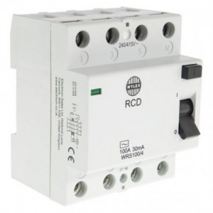 Wylex WRS100/4 Lifeline 4 Module Four Pole RCD - Requires Incomer Connection Kit 100A 30mA