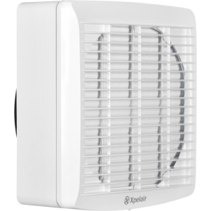 Xpelair GX9 89994AW White Commercial Single Speed Axial Window Fan With Silent Electro-Thermal Shutter & Window Kit IPX4 240V