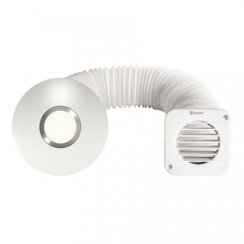 Xpelair SSISFC 93087AW Simply Silent Illumi Round Axial Showerlight Fan