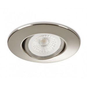 Collingwood Lighting DL490CR5530 H4 Lite Chrome Dimmable Round Adjustable LED Fire-Rated Downlight With Warm White 3000K LEDs & Connector IP65 4.4W