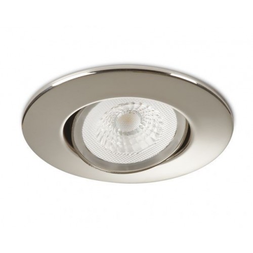 Collingwood Lighting DL490CR5540 H4 Lite Chrome Dimmable Round Adjustable LED Fire-Rated Downlight With Neutral White 4000K LEDs & Connector IP65 4.4W