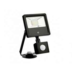 Collingwood Lighting FL01BPCS Black CCT LED Security Floodlight With Colour Selectable Warm/Cool/Daylight White LEDs, PIR & Mounting Bracket IP44 10W
