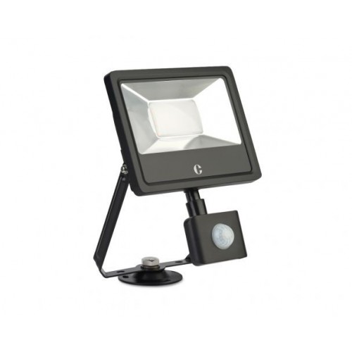 Collingwood Lighting FL02BPCS Black CCT LED Security Floodlight With Colour Selectable Warm/Cool/Daylight White LEDs, PIR & Mounting Bracket IP44 20W