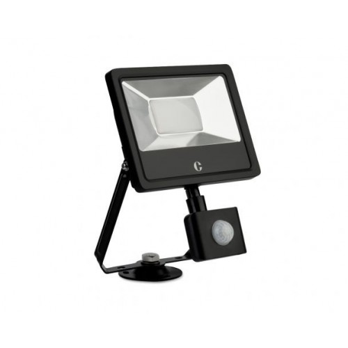 Collingwood Lighting FL03BPCS Black CCT LED Security Floodlight With Colour Selectable Warm/Cool/Daylight White LEDs, PIR & Mounting Bracket IP44 30W