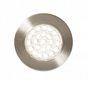 Culina CUL-25317 Pozza Brushed Satin Nickel Circular Recessed LED Under Cabinet Light With Warm White 3000K LEDs & Polycarbonate Diffuser IP44 1.5W