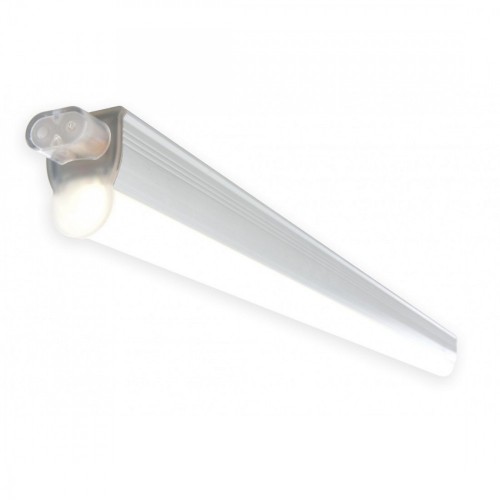 Culina CUL-25323 Legare White Silver LED Link Light With Warm White 3000K LEDs, Opal Polycarbonate Diffuser, ON/OFF Switch & Mains Lead IP20 12W