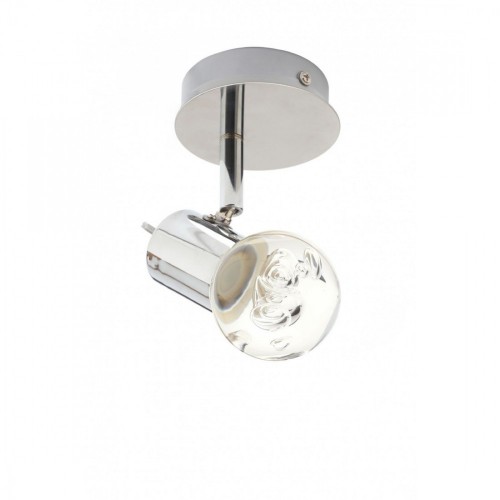 Spa SPA-30781-CHR Bubble Chrome Adjustable Bathroom Spotlight With Warm White 3000K LEDs, Globe Shaped Bubble Effect Shade & Mounting Plate IP44 5W Spa SPA-30781-CHR Bubble Chrome Adjustable Bathroom Spotlight With Warm White 3000K LEDs, Globe Shaped Bubble Effect Shade & Mounting Plate IP44 5W