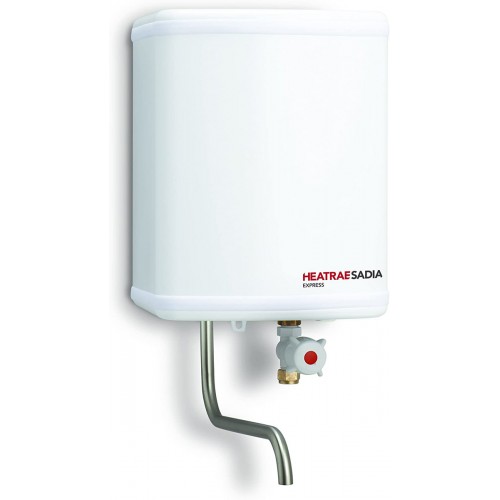 Heatrae Sadia 95.010.161 Express-7 White Steel Vented Point-Of-Use Oversink Water Heater With Spout & Adjustable Thermostat 7Ltrs 3kW 240V