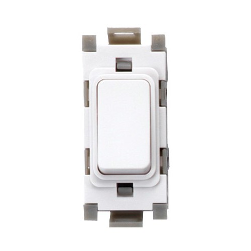 Deta G3513 Gridswitch White 1 Module Single Pole Intermediate Grid Switch 20Ax