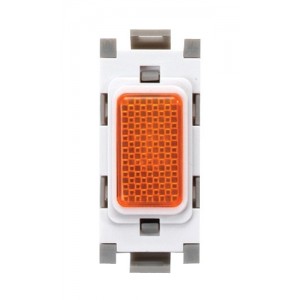 Deta G3543AM Gridswitch White 1 Module Amber Neon Indicator Module