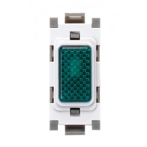 Deta G3543GR Gridswitch White 1 Module Green Neon Indicator Module