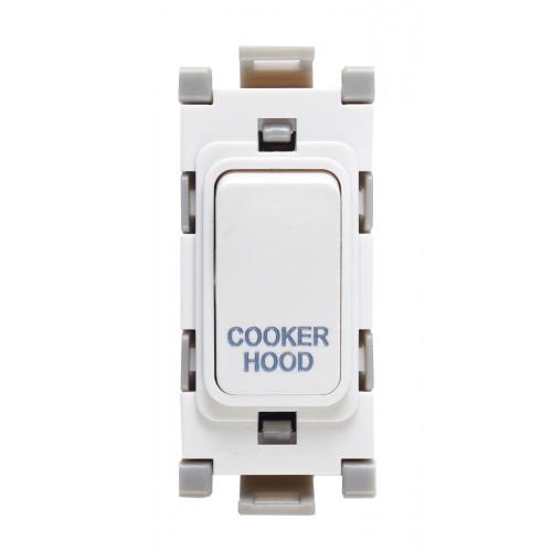 Deta G3560 Gridswitch White 1 Module Double Pole Grid Switch Marked COOKER HOOD 20Ax