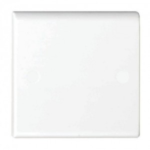 Deta S1216 Slimline White Moulded Flex Outlet Frontplate 25A