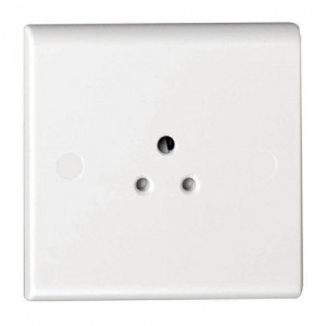 Deta S1330 Slimline White Moulded 1 Gang Round Pin Unswitched Socket 2A