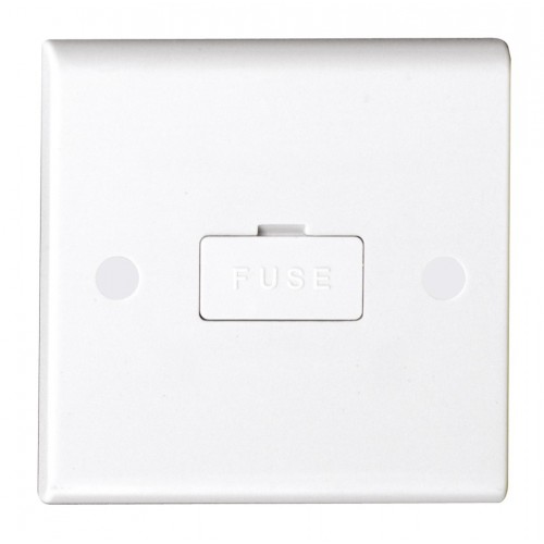 Deta S1360 Slimline White Moulded Unswitched Fused Connection Unit 13A
