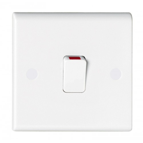 Deta S1390 Slimline White Moulded DP Control Switch 20A