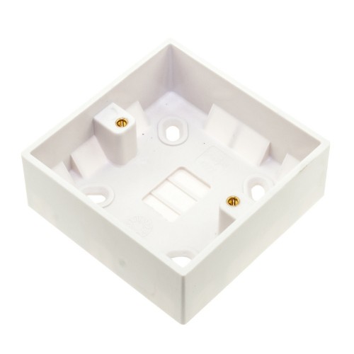 Deta V1222 Slimline White Moulded 1 Gang Surface Mounting Box Depth: 33mm