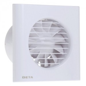 Deta 4600 White Single Speed Axial Extractor Fan For Remote Switching IPX4 240V Height: 150mm | Width: 150mm | Spigot DiaØ : 100mm
