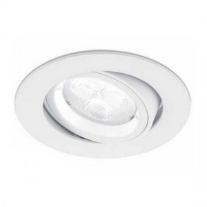 Aurora Lighting EN-DLM357W EDLMPro White Aluminium Adjustable Lock Ring GU10 Downlight - Requires Lamp IP20 50W GU10 240V DiaØ: 95mm | Cut-Out: 80mm | Recess Depth: 110mm