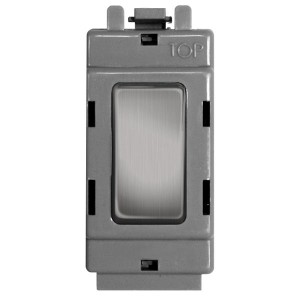 BG Electrical GBS14C Nexus Grid Brushed Steel 2 Position Module Grid Switch  20AX