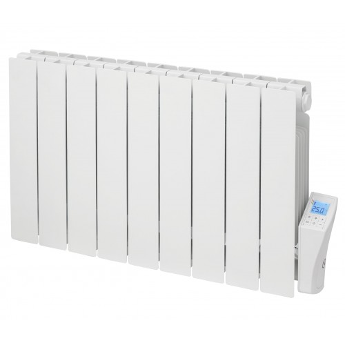 Elnur RBC11 Ingenium RAL 9010 Aluminium Electric Conservatory EcoDesign Radiator c/w 24/7 Digital Programmer IP2X 1.25kW 430mm