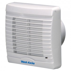 Vent-Axia 251510 VA100 Range White VA100XHT Axial Bathroom Fan c/w Shutter/Humidistat & Timer 100mm 230V