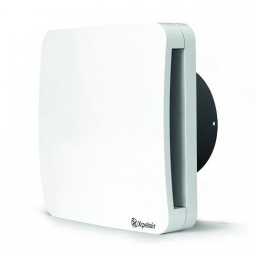 Xpelair XS100S 93346AA Smooth White Axial Fan With Square Baffled Facia For Remote Switching IPX4 240V