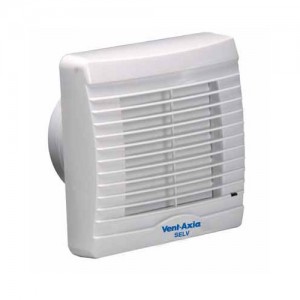 Vent-Axia 258410 VA100 SELV 12 White VA100SVXT12 Axial Extractor c/w Fan Shutter & Timer 100mm
