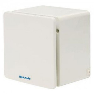 Vent-Axia 409161 Solo Pro White Centrifugal Bathroom/Toilet Fan c/w Humidity/Timer & Pullcord 100mm 17W