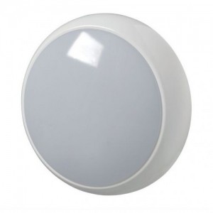 Robus R075LED-01 Golf White All Polycarbonate Round LED Bulkhead With Neutral White 4000K LEDs & Opal Pro-Diffuser IP65 7.5W 640Lm 240V