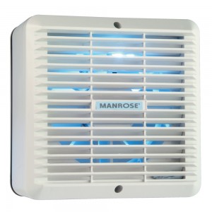 Manrose COMCW150MP   Extractor Panel Manual Fan c/w P/Cord Op Internal Shutters 150mm