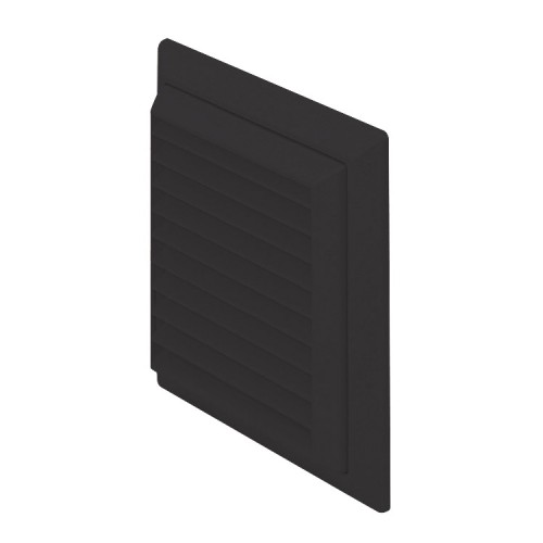 Domus 4904BK Domus Black Louvred Round Spigot Grille  100mm